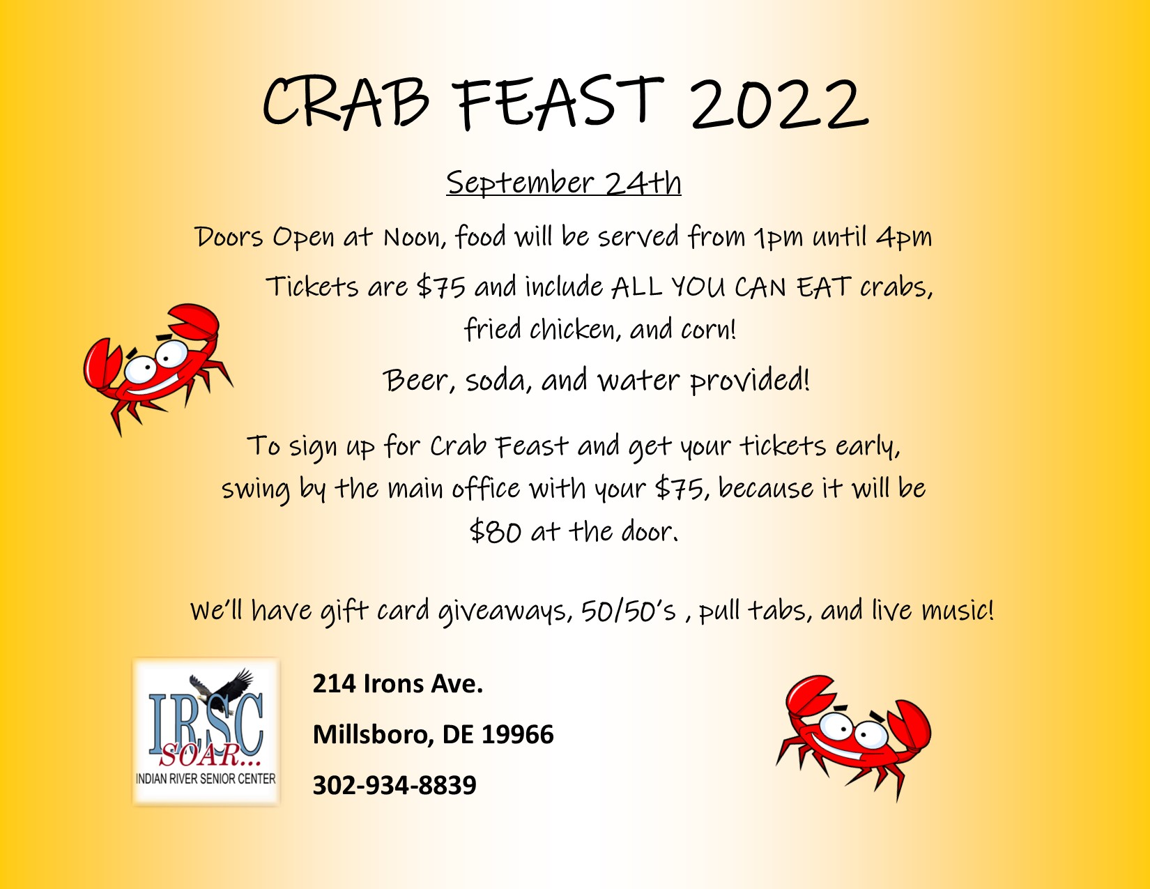 Crab Feast Flyer 9.24.2022